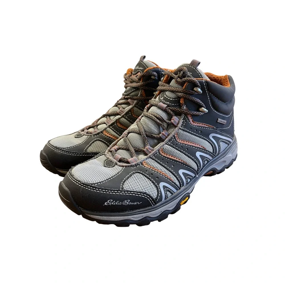 EDDIE BAUER Lukla Mid Hiking Boots Mens 8.5 Camping Waterproof Vibram‎ Gorpcore